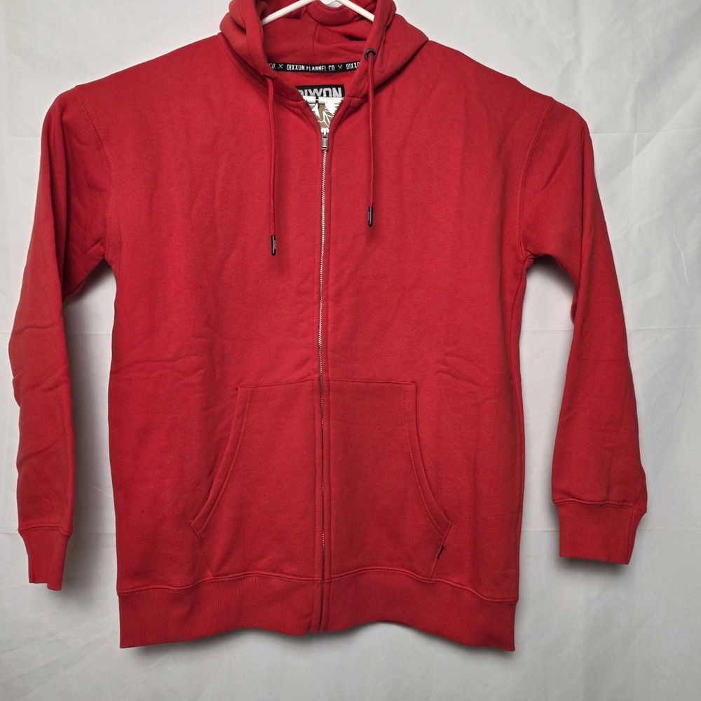 Dixxon Flannel Company Zip Up Fleece Hoodie Size Large Red READ Description #744